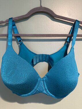 Lilyette 38D Turquoise Blue Underwire Bra Full Coverage Everyday Support
